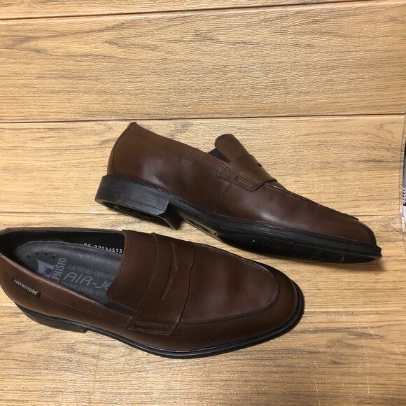 Mephisto men brown leather loafers, leather lining, original soles, 8.5 main image 9